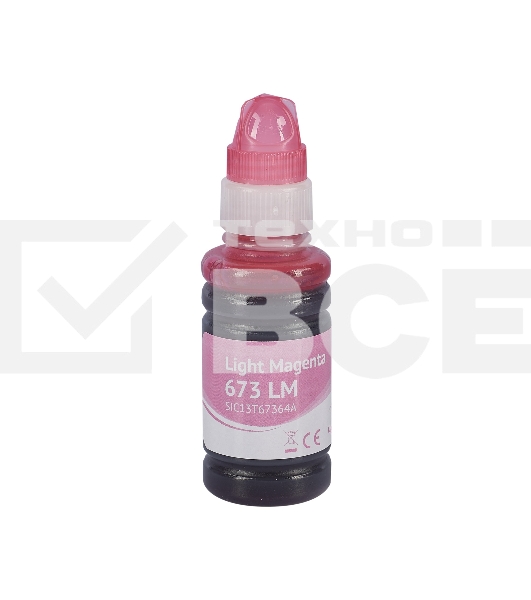 Контейнер с чернилами Sakura C13T67364A (673 LM) для Epson, светло-пурпурный, 5400 к., 70 мл.