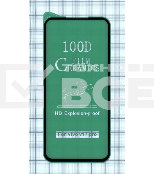 Керамическая пленка (стекло) для OPPO Reno 2 черный
