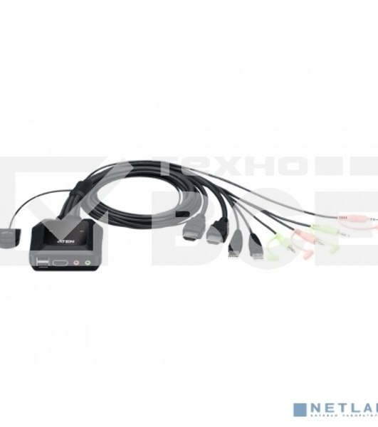 Переключатель ATEN 2-Port USB 4K HDMI Cable KVM Switch