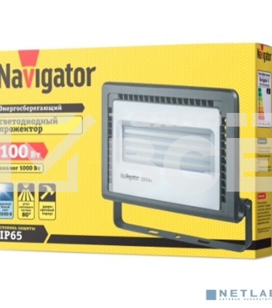 Прожектор светодиодный 14 150 NFL-01-100-6.5K-LED 100Вт IP65 6500К Navigator 14150