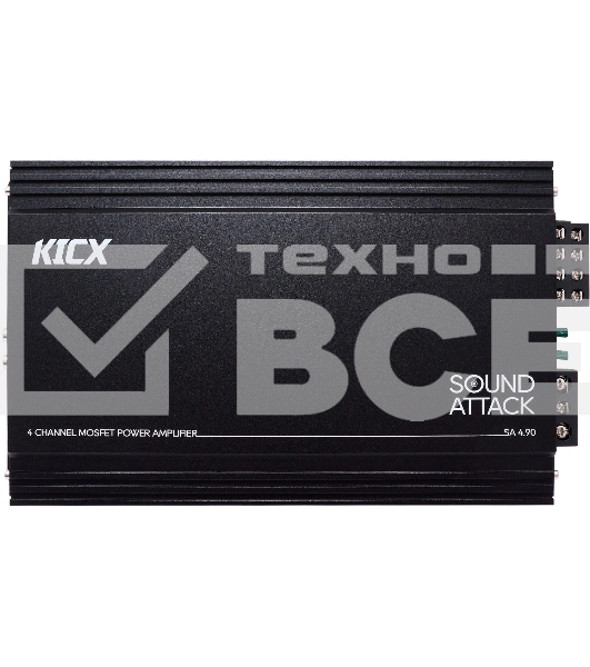 Усилитель автомобильный Kicx SA 4.90 четырехканальный