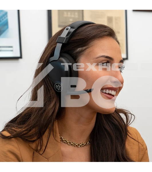 Гарнитура JLAB GO Work Wireless Headset, для компьютера/мобильных устройств, накладные, bluetooth, черный [ieuhbgoworkrblk4]
