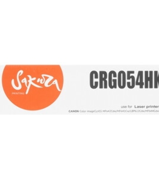 Картридж лазерный Sakura CRG054HK для Canon i-SENSYS LBP 621Cw/623Cdw, MF 641Cw/643Cdw/645Cx, черный, 3100 к.