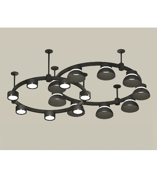 Светильник Ambrella light XR92221101/16 SBK/PBK/FR черный песок/черный полированный/белый матовый GX53