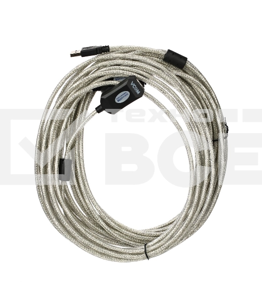 Кабель VCOM VUS7049-15M Кабель-адаптер USB2.0-repeater, удлинительный активный <Am-->Af> 15м