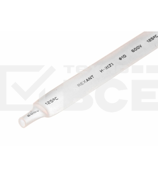 Термоусаживаемая трубка Rexant 10,0/5,0 мм, белая, упаковка 50 шт. по 1 м