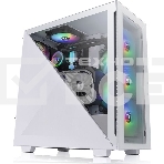 Компьютерный корпус Thermaltake Divider 300 TG ARGB белый без БП ATX 2x120mm 2xUSB3.0 audio front door bott PSU, фото 1