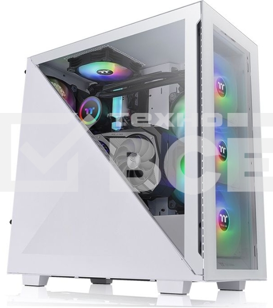 Компьютерный корпус Thermaltake Divider 300 TG ARGB белый без БП ATX 2x120mm 2xUSB3.0 audio front door bott PSU