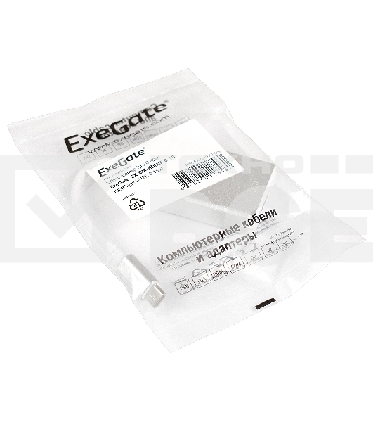 Кабель-адаптер Exegate EX284937RUS Type C-HDMI ExeGate EX-CM-HDMIF-0.15 (USB Type C/19F, 0,15м)