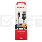 Кабель Rexant USB-Lightning 2 А, 1 м, черный ПВХ, фото2