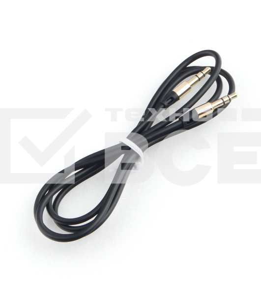 Кабель аудио Cablexpert CCAB-01-35MM-1MB, 3.5 Jack (M)/3.5 Jack (M), черный, 1м, блистер
