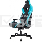 Кресло игровое Knight Thunder 5X черный/голубой эко.кожа крестов. металл, фото18
