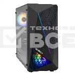 Компьютерный корпус Miditower ExeGate EVO-8225-EVO800 (ATX, БП EVO800RGB с вент. 12см, 2*USB+1*USB3.0, черный, 2 вент. с RGB подсветкой и полоса на передней панели, боковая панель - закаленное стекло), фото2