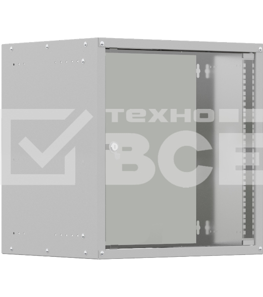Шкаф коммутационный NTSS LIME (NTSS-WL9U5545GS) настенный 9U 550x450мм пер.дв.стекл несъемн.бок.пан. 30кг серый 110град.