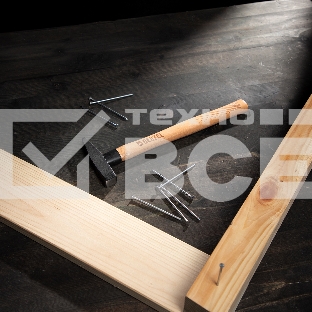 Молоток слесарный Denzel 200 г, кованый квадратный боек, буковая рукоятка