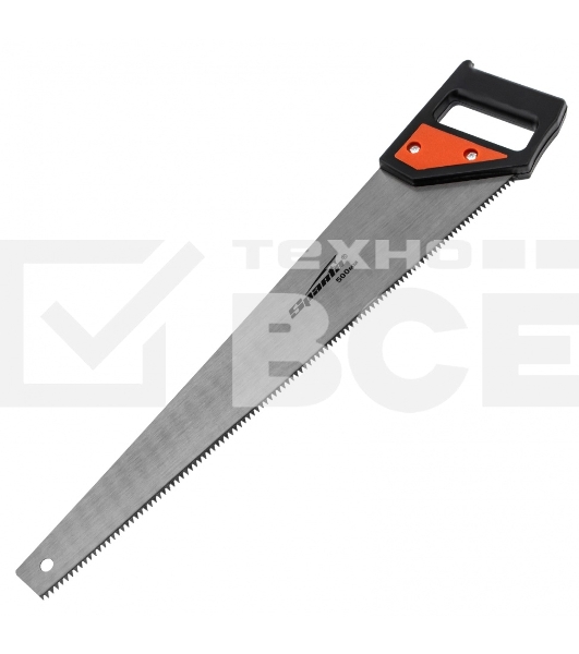 Ножовка по дереву Sparta 500 мм, 5-6 TPI, каленый зуб, пластиковая рукоятка