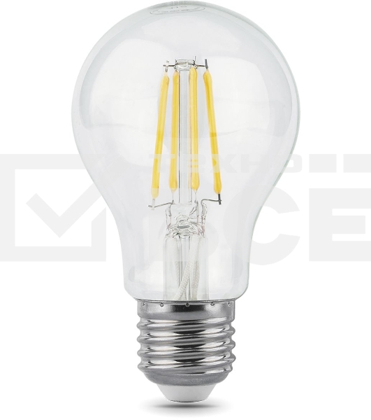 Лампа светодиодная Gauss 102802206LED Filament А60 Е27 6Вт 4100к 1/10/40