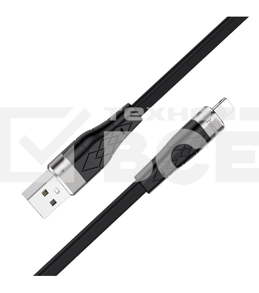 Кабель HOCO USB X53 Angel для Lightning, 2.4А, 1м, черный