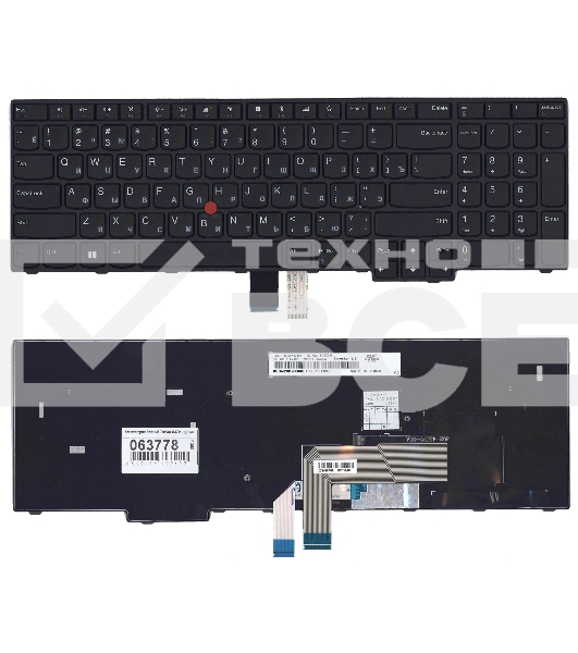 Клавиатура для ноутбука Lenovo ThinkPad E570 E575 черная