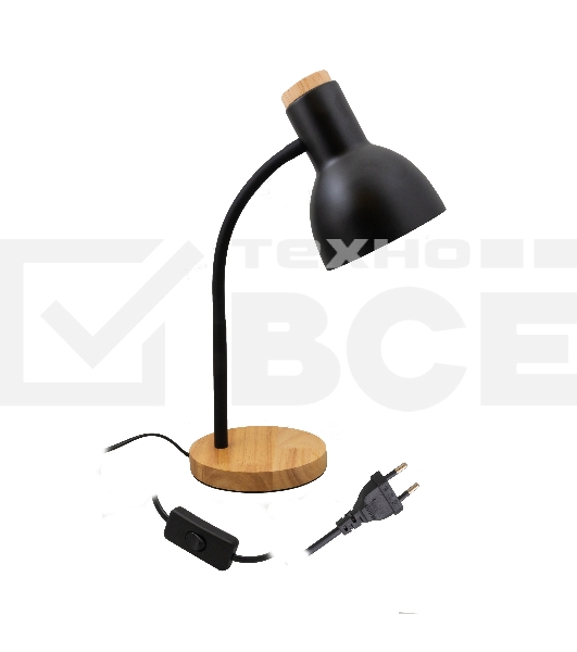 Светильник настольный СТАРТ CT84, E27, до 40Вт, 1,5м, черный