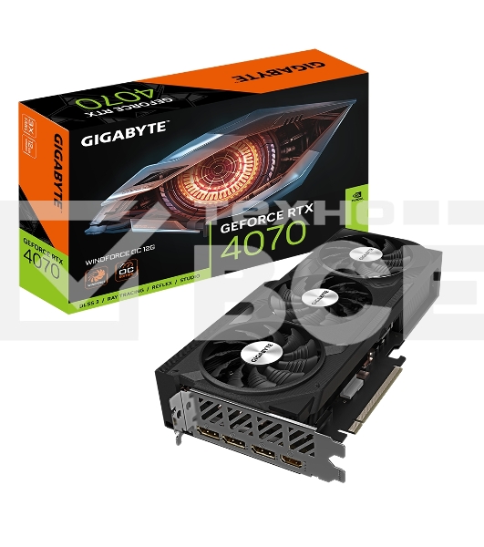 Видеокарта Gigabyte GV-N4070WF3OC-12GD 12288Mb 192 GDDR6X 2490/21000 HDMIx1 DPx3 HDCP Ret