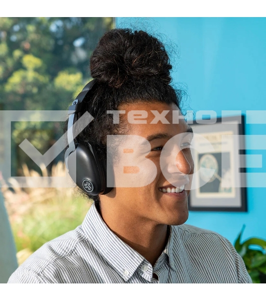 Гарнитура JLAB GO Work Wireless Headset, для компьютера/мобильных устройств, накладные, bluetooth, черный [ieuhbgoworkrblk4]