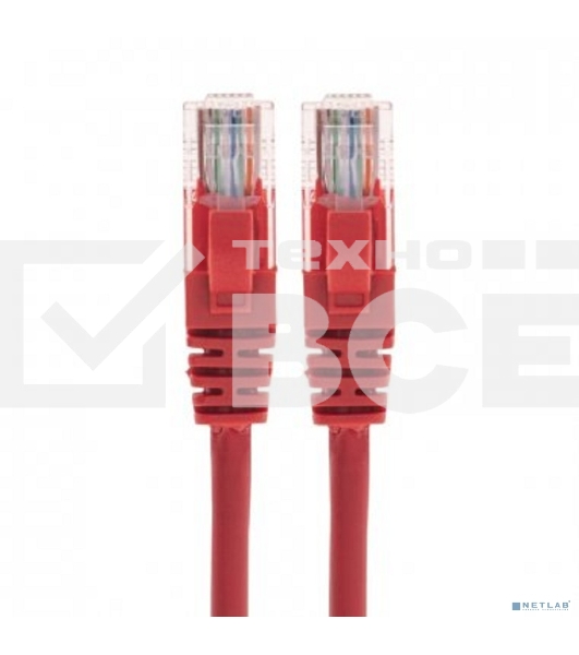 Патч-корд U/UTP Rexant категория 6, RJ45-RJ45, неэкранированный, 26AWG, LSZH, красный, 5 м