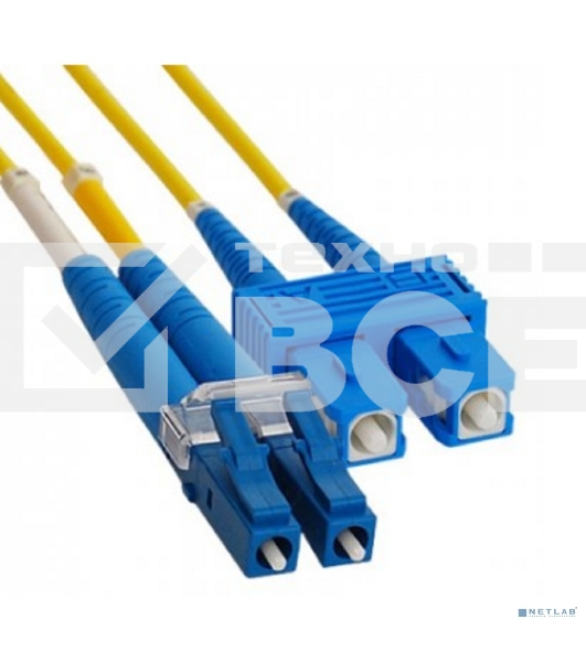 Патч-корд оптический переходной (SM), 9/125 (OS2), LC/UPC-SC/UPC, (Duplex), LSZH, 2м