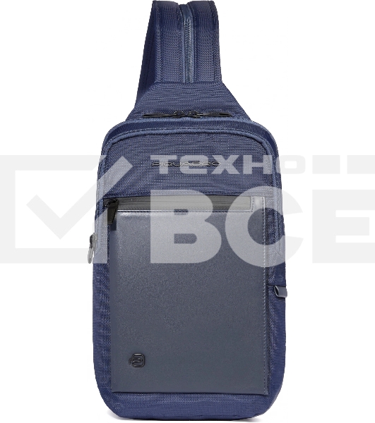 Рюкзак слинг мужской Piquadro Orion CA6625S136/BLU синий ткань/натур.кожа