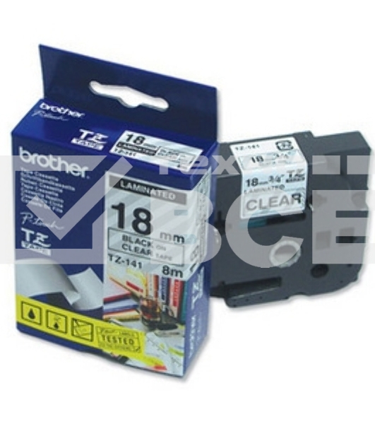 Картридж ленточный Brother TZE241 18x8 черный шрифт, белый фон, для Brother P-Touch