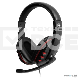 Гарнитура Oklick HS-L380G черный/красный 1.8м мониторы оголовье (JD-032)