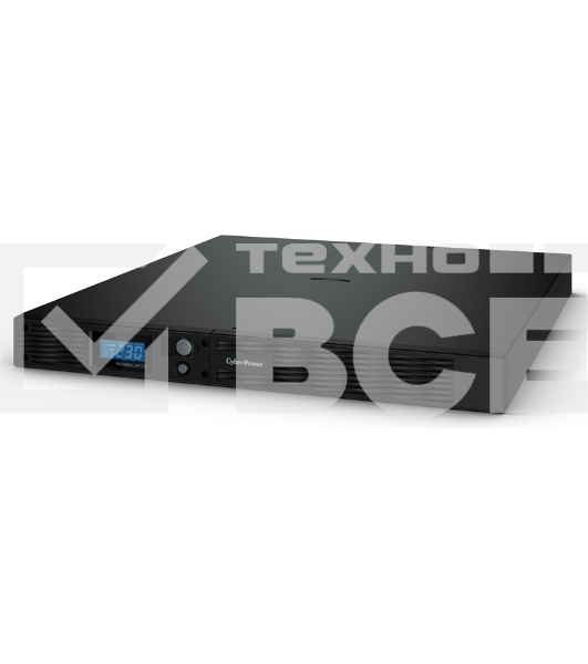 Источник бесперебойного питания Line-Interactive CyberPower PR1000ELCDRT1U 1000VA/800W USB/RS-232/EPO/SNMPslot (6 IEC С13)