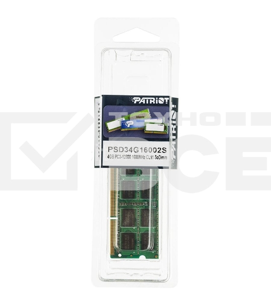 Оперативная память Patriot, DDR3, 4GB (1x4 GB), 1600 MHz, CL11, SO-DIMM