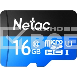 Флеш карта microSDHC 16GB Netac P500 <NT02P500STN-016G-R> (с SD адаптером) 80MB/s