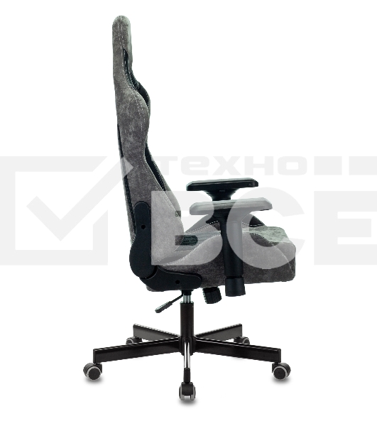 Кресло игровое Бюрократ VIKING 7 KNIGHT B FABRIC черный текстиль/эко.кожа крестовина металл/пластик