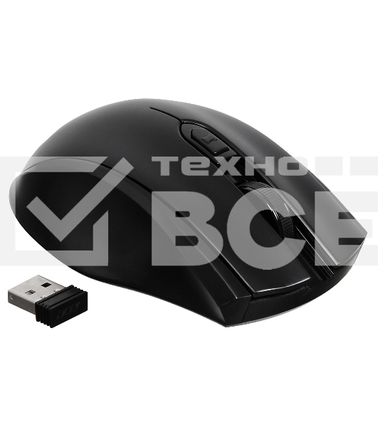 Мышь беспроводная Acer OMR030 черный, 1600 dpi, радиоканал, USB, кнопки - 4