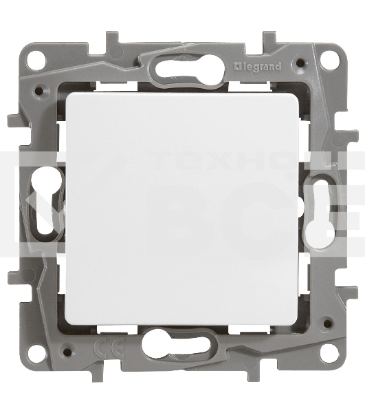 Переключатель ETIKA 10А, на винтах, бел.