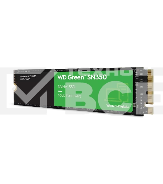 Накопитель SSD WD Green SN350 WDS480G2G0C, 480GB, PCIe 3.0 x4, M.2 2280, NVMe, R/W 2400/1650
