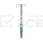 Грабли 6 прямых зубьев с металлической ручкой ЧЕТЫРЕ СЕЗОНА, фото3