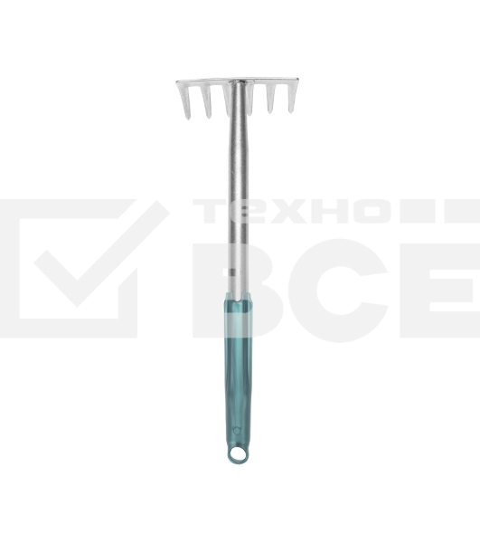 Грабли 6 прямых зубьев с металлической ручкой ЧЕТЫРЕ СЕЗОНА