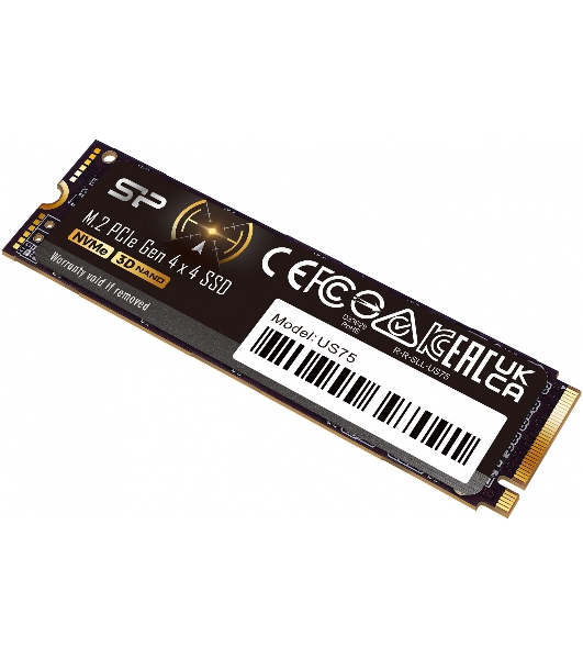 Накопитель SSD Silicon Power US75 SP02KGBP44US7505, 2Tb, PCIe 4.0 x4, M.2 2280, NVMe, R/W 7000/6500