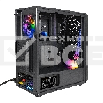 Компьютерный корпус Miditower ExeGate EVO-8225-EVO800 (ATX, БП EVO800RGB с вент. 12см, 2*USB+1*USB3.0, черный, 2 вент. с RGB подсветкой и полоса на передней панели, боковая панель - закаленное стекло), фото3