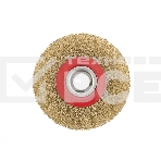 Щетка для точила Matrix 125 мм, посадка 20 мм, плоская, латунир. витая проволока, фото5