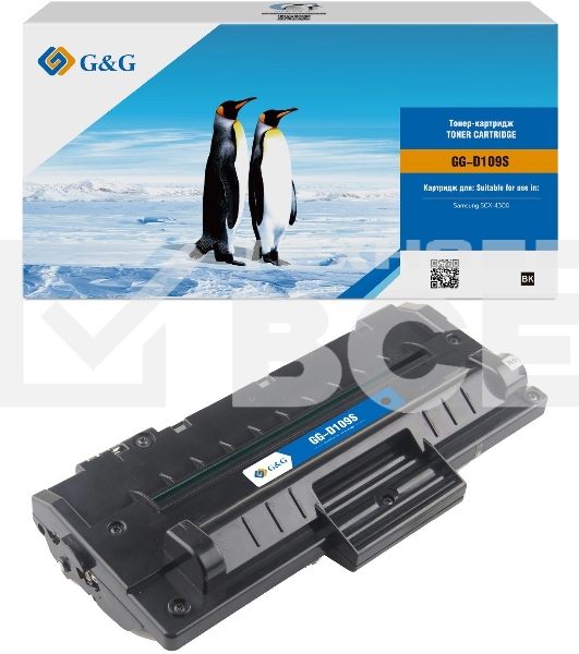 Картридж лазерный G&G GG-D109S черный (2000стр.) для Samsung SCX-4300