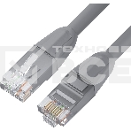 Патч-корд GCR прямой 7.5m LSZH UTP кат.6, серый, 24 AWG, литой без фиксатора, ethernet high speed, RJ45, T568B, GCR-52753, фото3