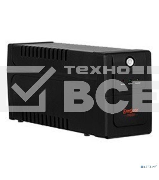 Источник бесперебойного питания ExeGate Power Back BNB-650.LED.AVR.EURO.RJ.USB <650VA/360W, LED, AVR,2 евророзетки, RJ45/11, USB, Black>