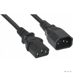 Кабель питания Filum ПВС-АП 3x1.5 С13 - C14, 220/250В, 10А, чёрный, 1,8м, фото 1