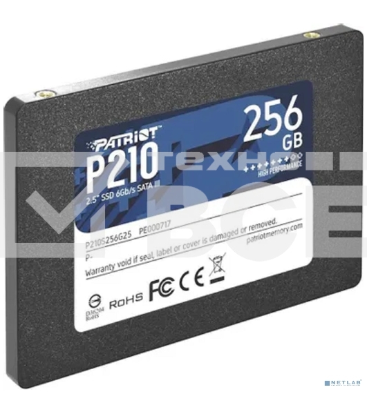 Накопитель SSD Patriot P210, 256GB, SATA III, 2.5