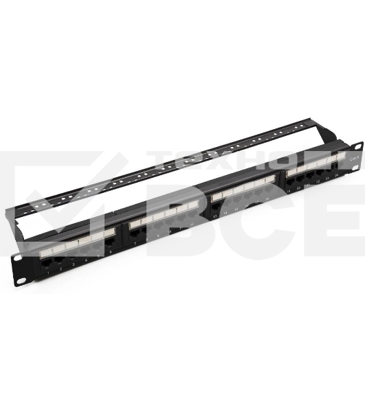 Патч-панель UTP 24хRJ-45 кат.6 1U 19дюйм SUPRLAN 10-0427