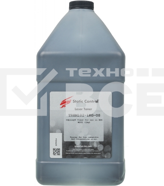 Тонер Static Control для HP LJ PM104/132, Bk, 1 кг, флакон